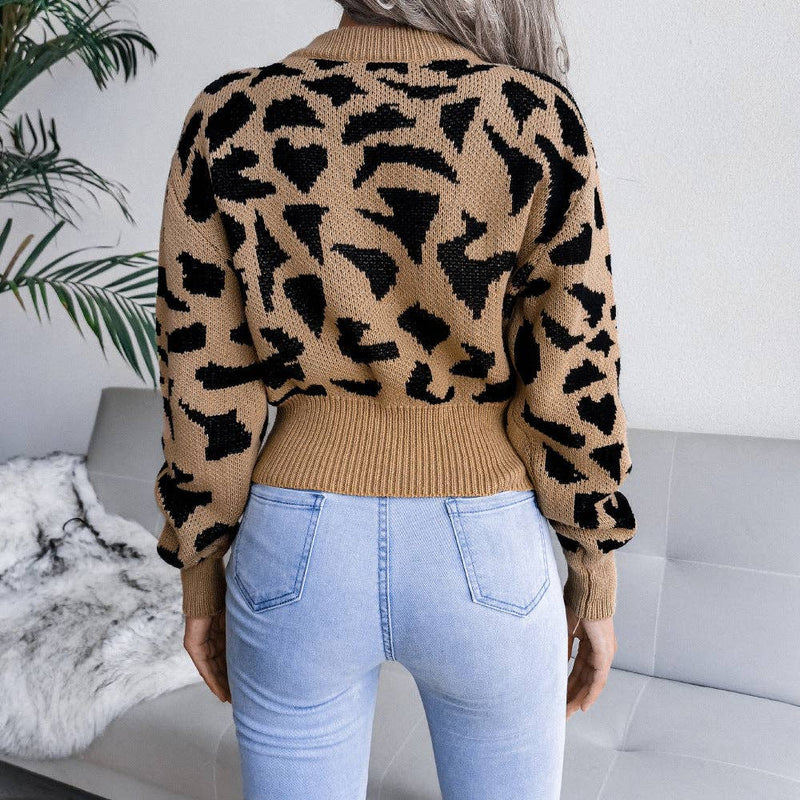 Leopard Round Neck Sweater
