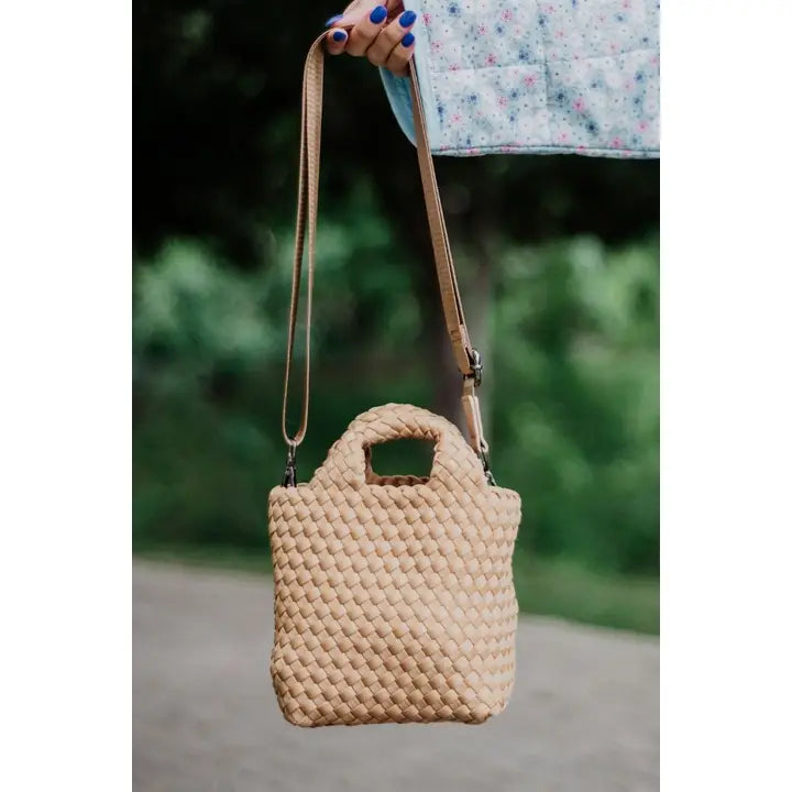 Katydid Camel Neoprene Mini Bucket Bag