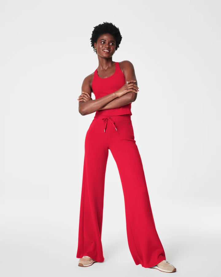 Spanx Airessentials Wide Leg Red Pants - Front View