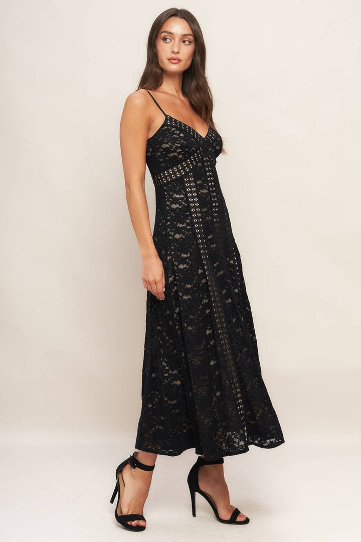 Woven Lace Mmidi Dress2