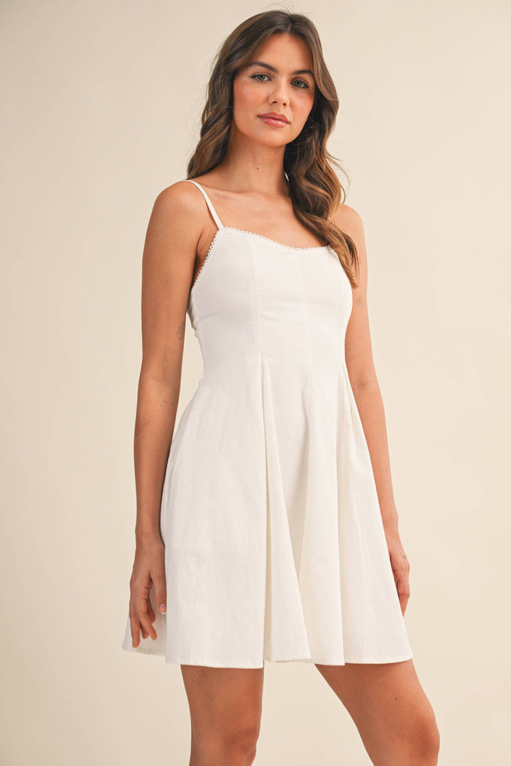 Klesis -  Picot Lace Mini Dress White 2