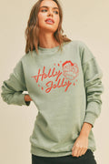 Holly Jolly Santa Graphic Sweatshirt