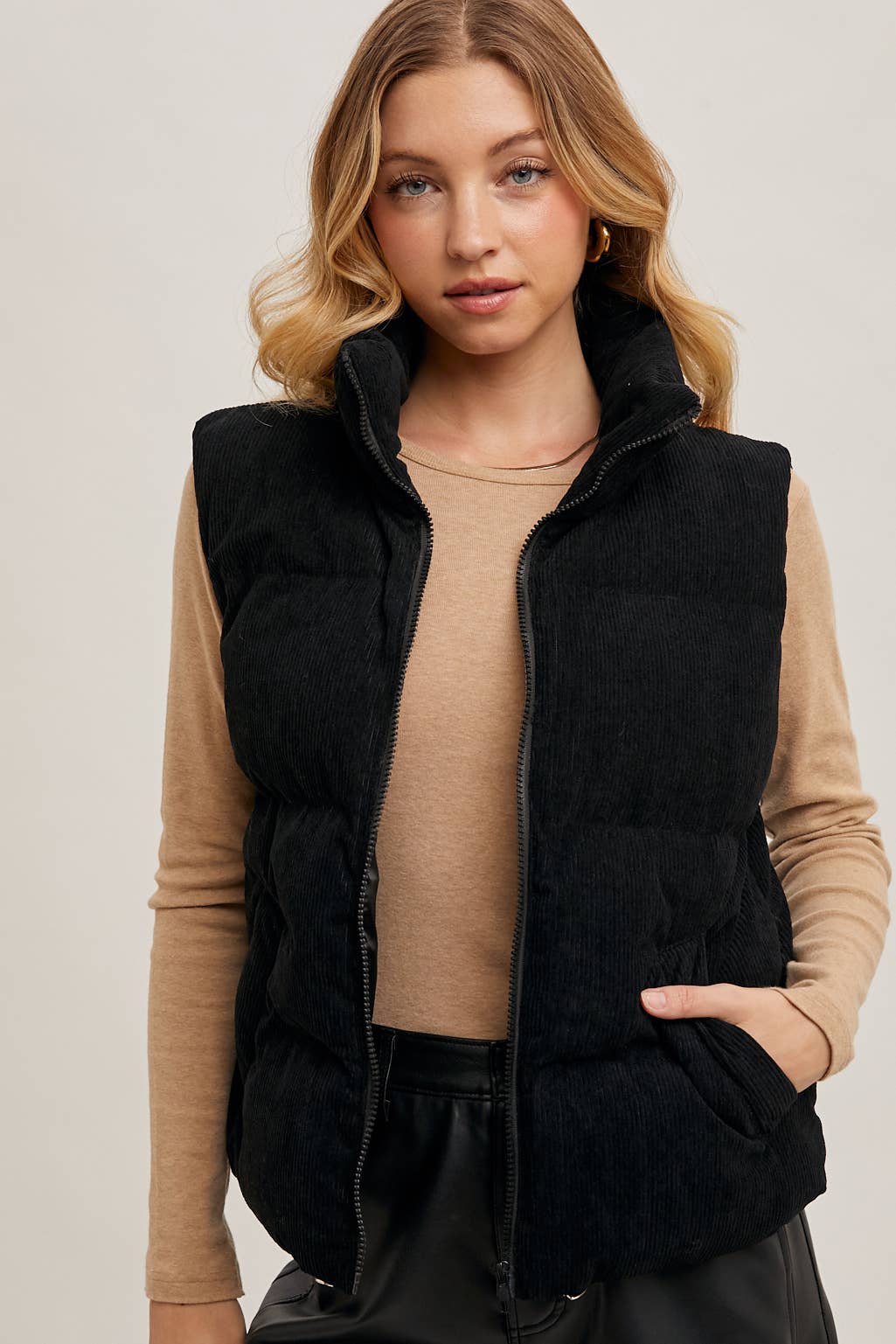 Bluivy Corduroy Quilted Puffer Vest