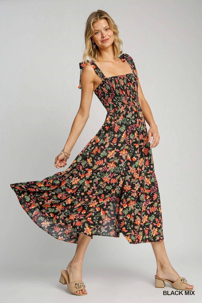 Floral Print Midi Dress