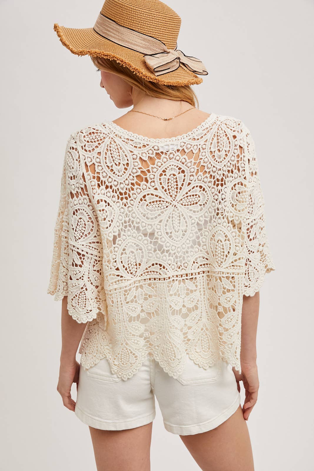 Bluivy Crochet Lace Top - Ivory