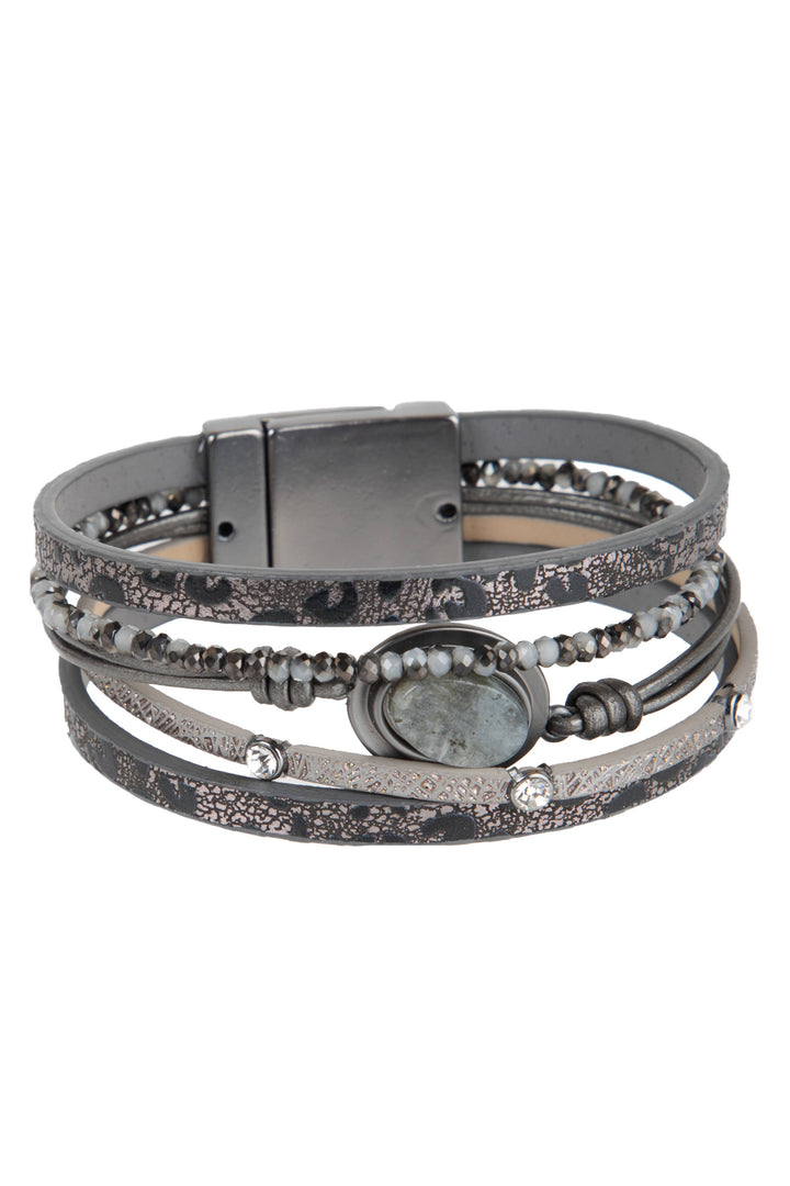 SAACHI - Stone Cold Leather Bracelet2