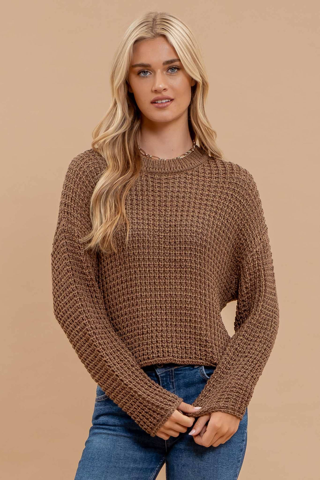 Blu Pepper Sheer Knit Sweater