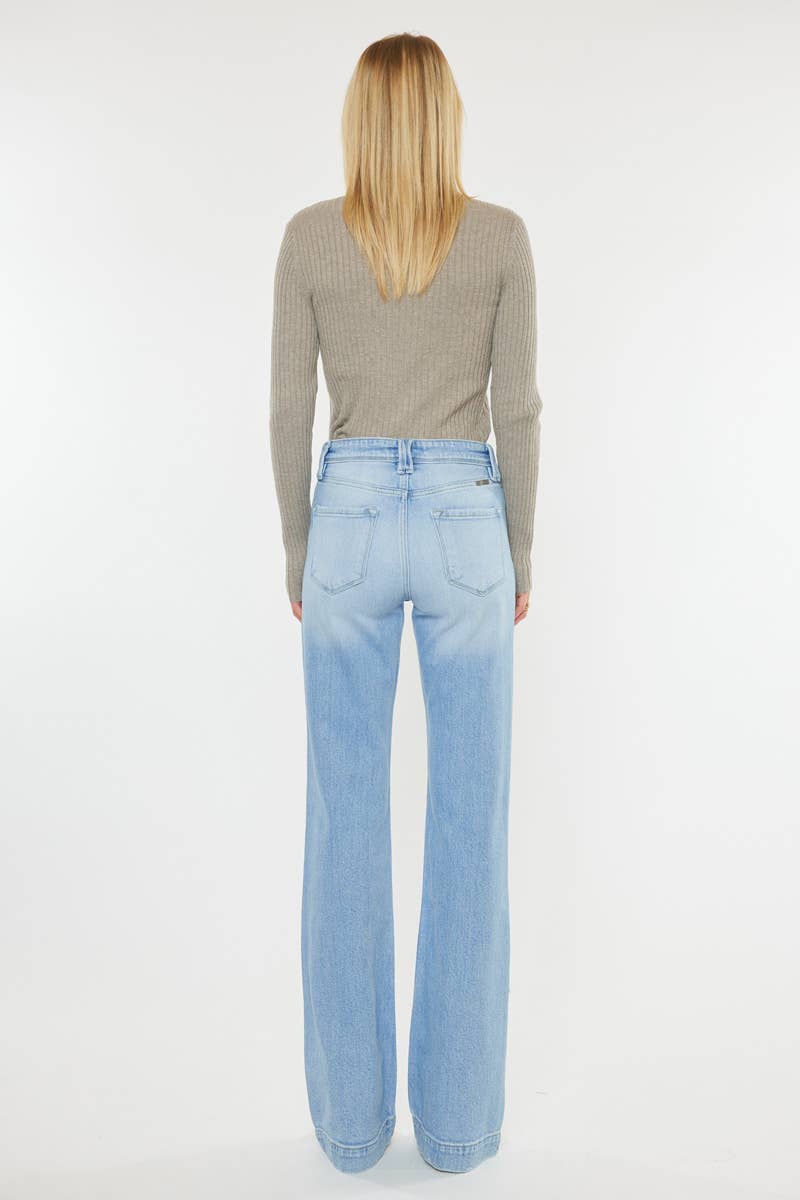 Kan Can Wide Leg Stretch Denim Jeans