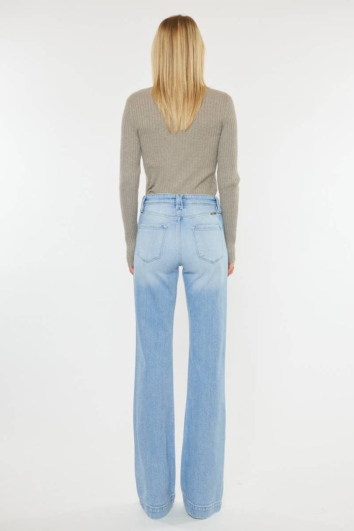 Kan Can Wide Leg Stretch Denim Jeans