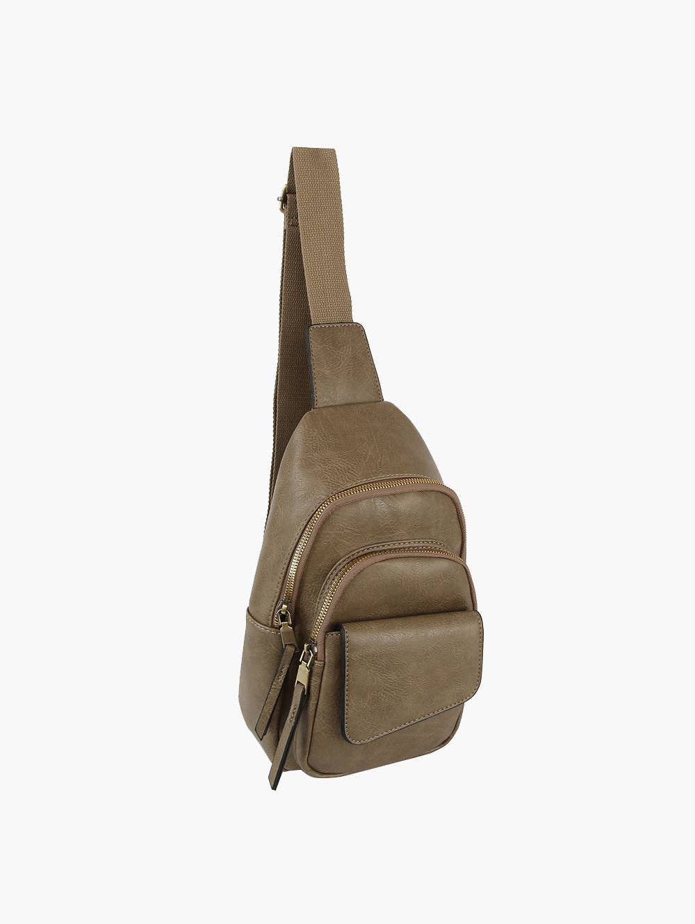 Leather Sling Bag olive