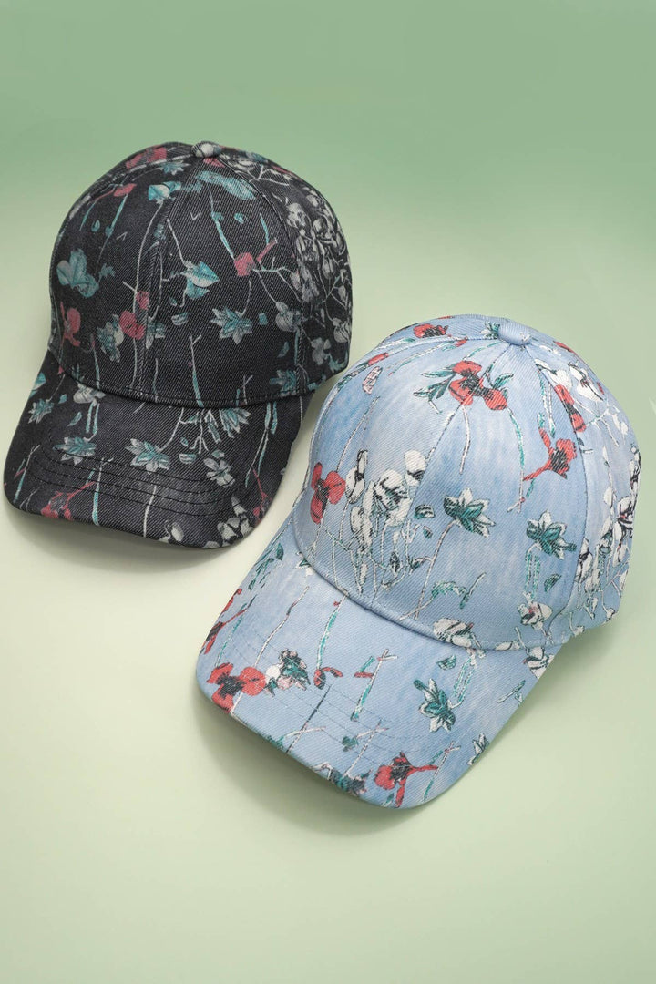 Floral Jean Casual Baseball Cap – Ponytail-Friendly Adjustable Hat | JOSSLYN 2