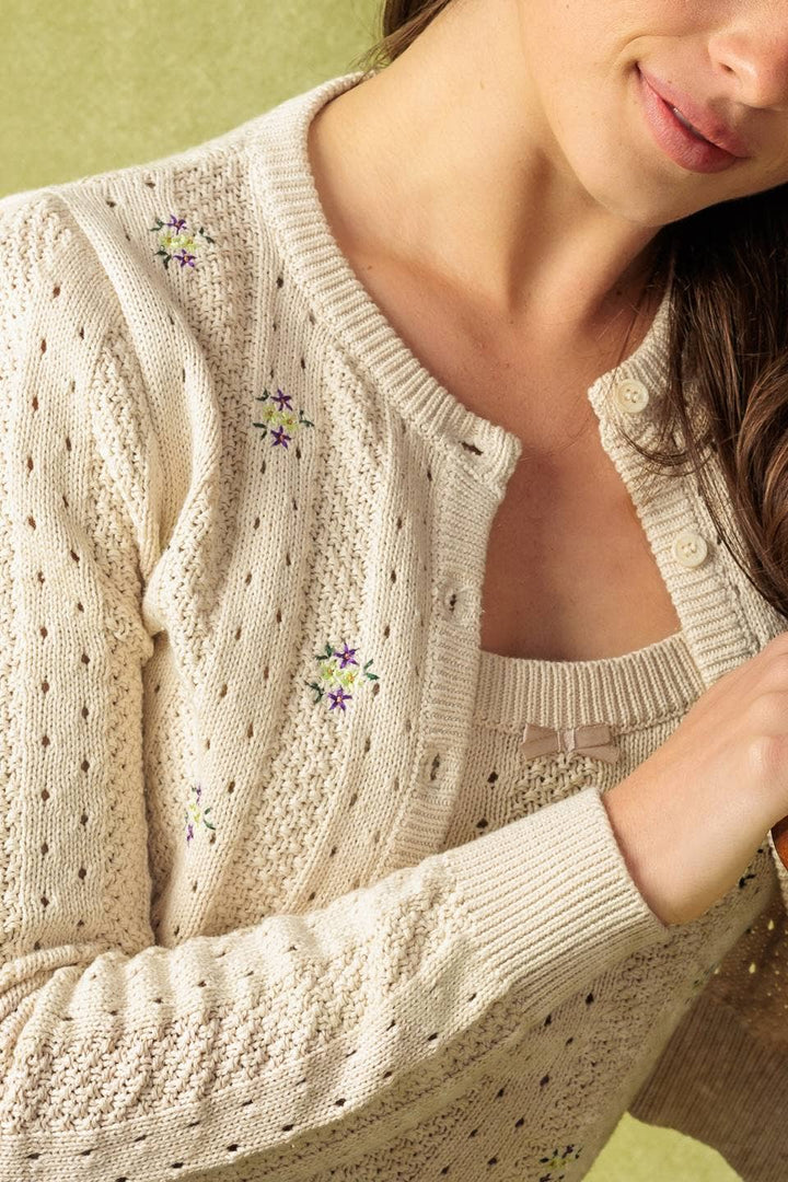 Sweater Knit Cami Cardigan Set 6