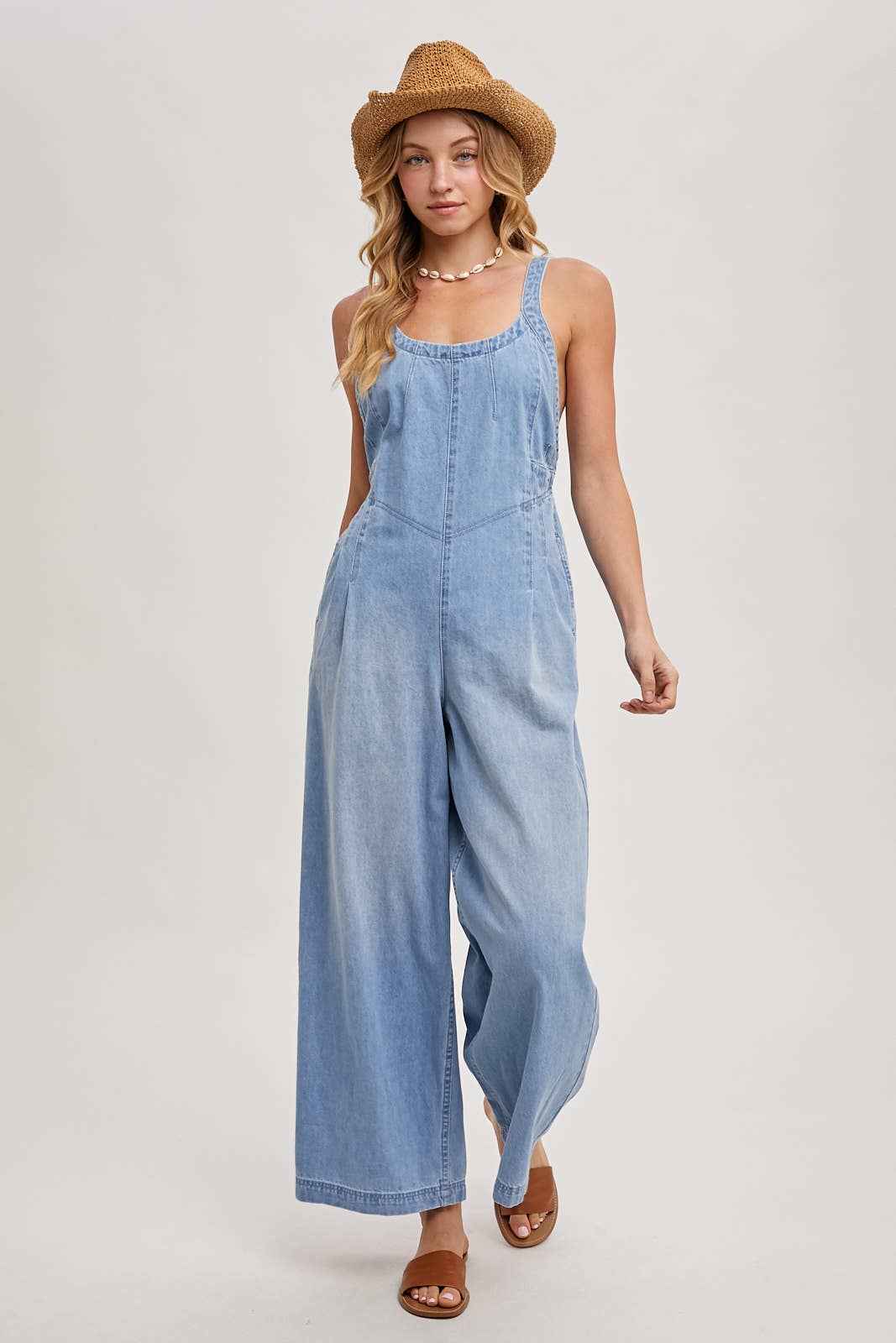 Bluivy Denim Overall Jumpsuit Light Wash 2