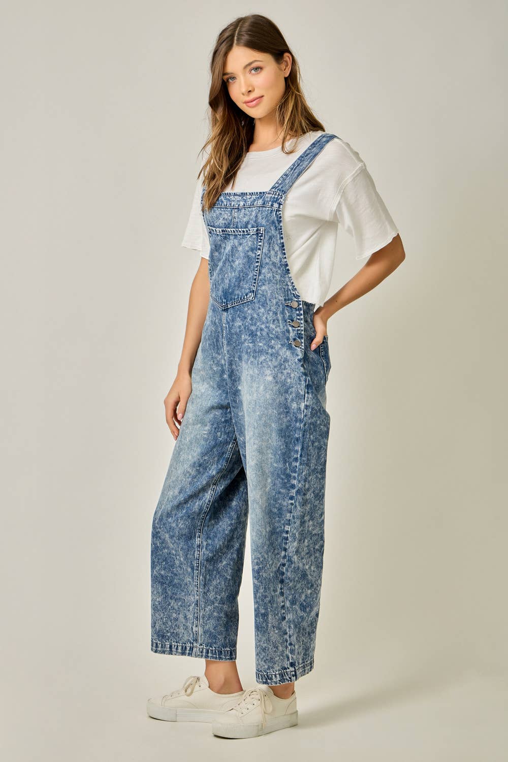 Mystree Washed Blue Denim Overalls 6