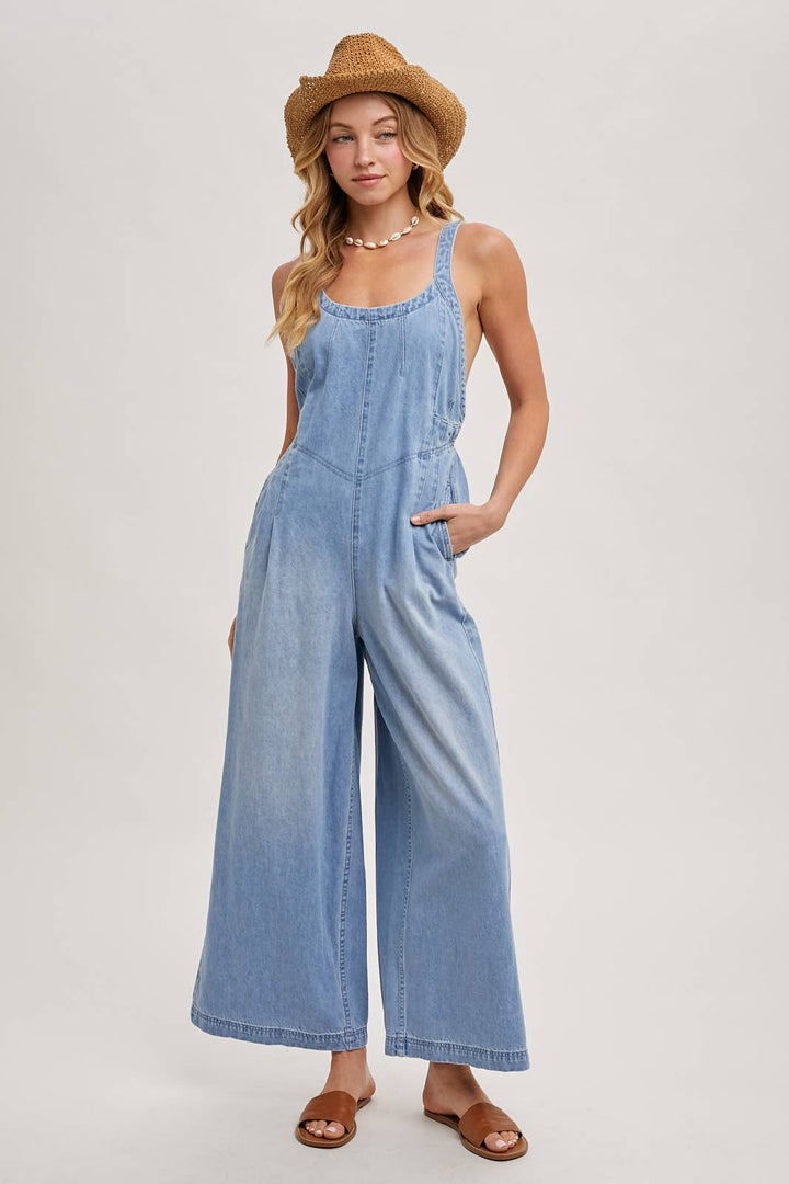 Bluivy Denim Overall Jumpsuit Light Wash 1