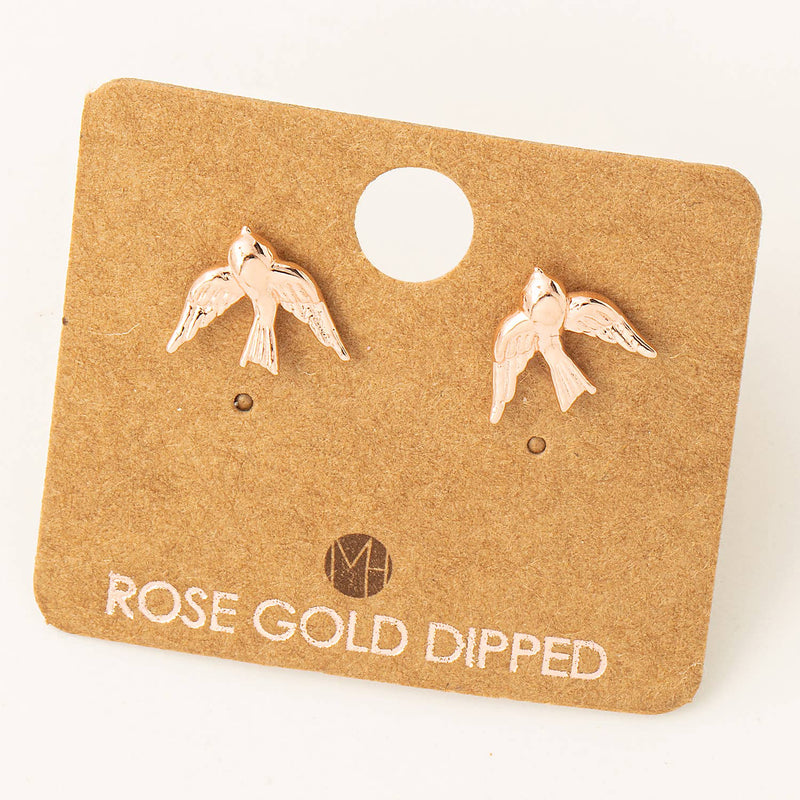 Fame Accessories - Mini Bird Stud Earrings