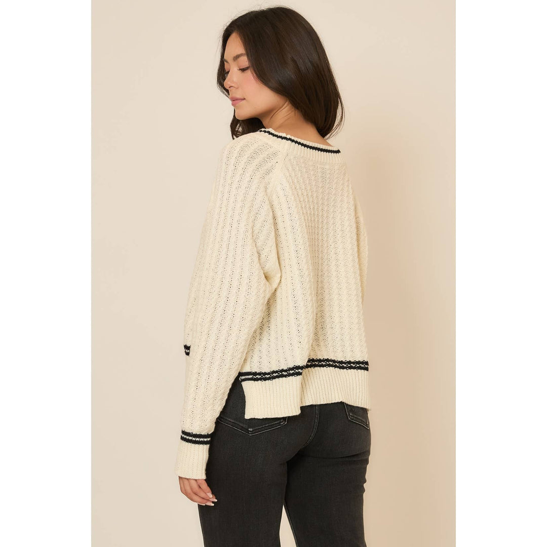 Soft Cable Knit Oversize Sweater Ivory 1