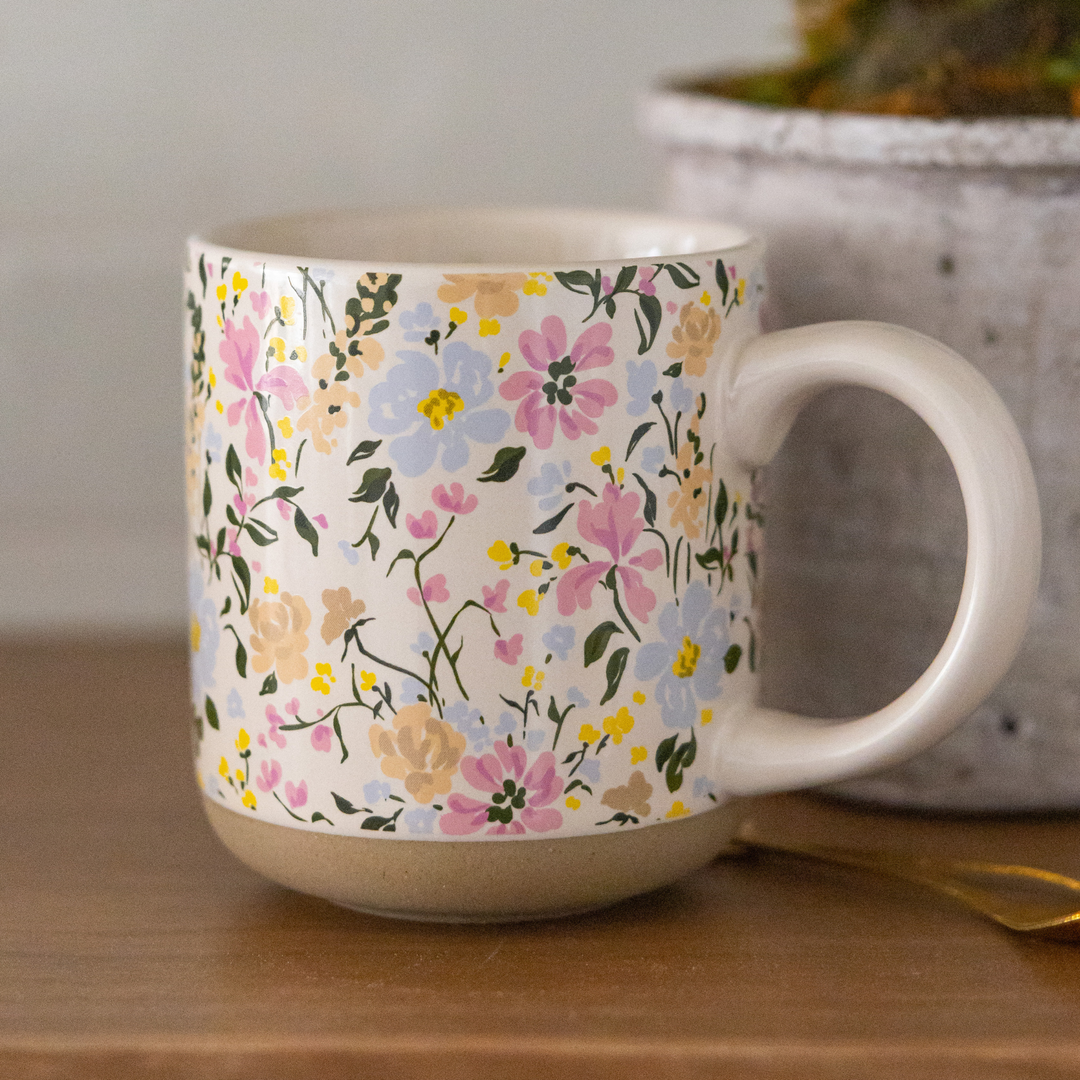 Sweet Water Decor - Floral Stoneware Coffee Mug 