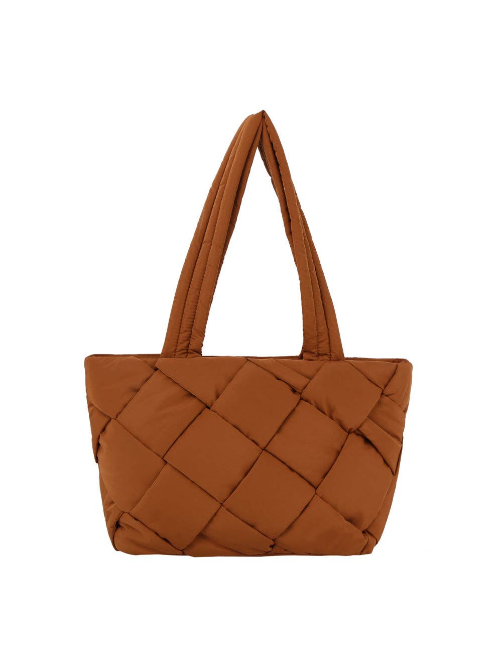 Daily Woven Design Tote tan