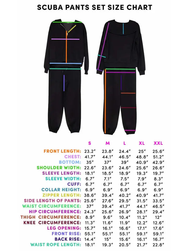Katydid Black Scuba Athletic Sweater and Pants Set1