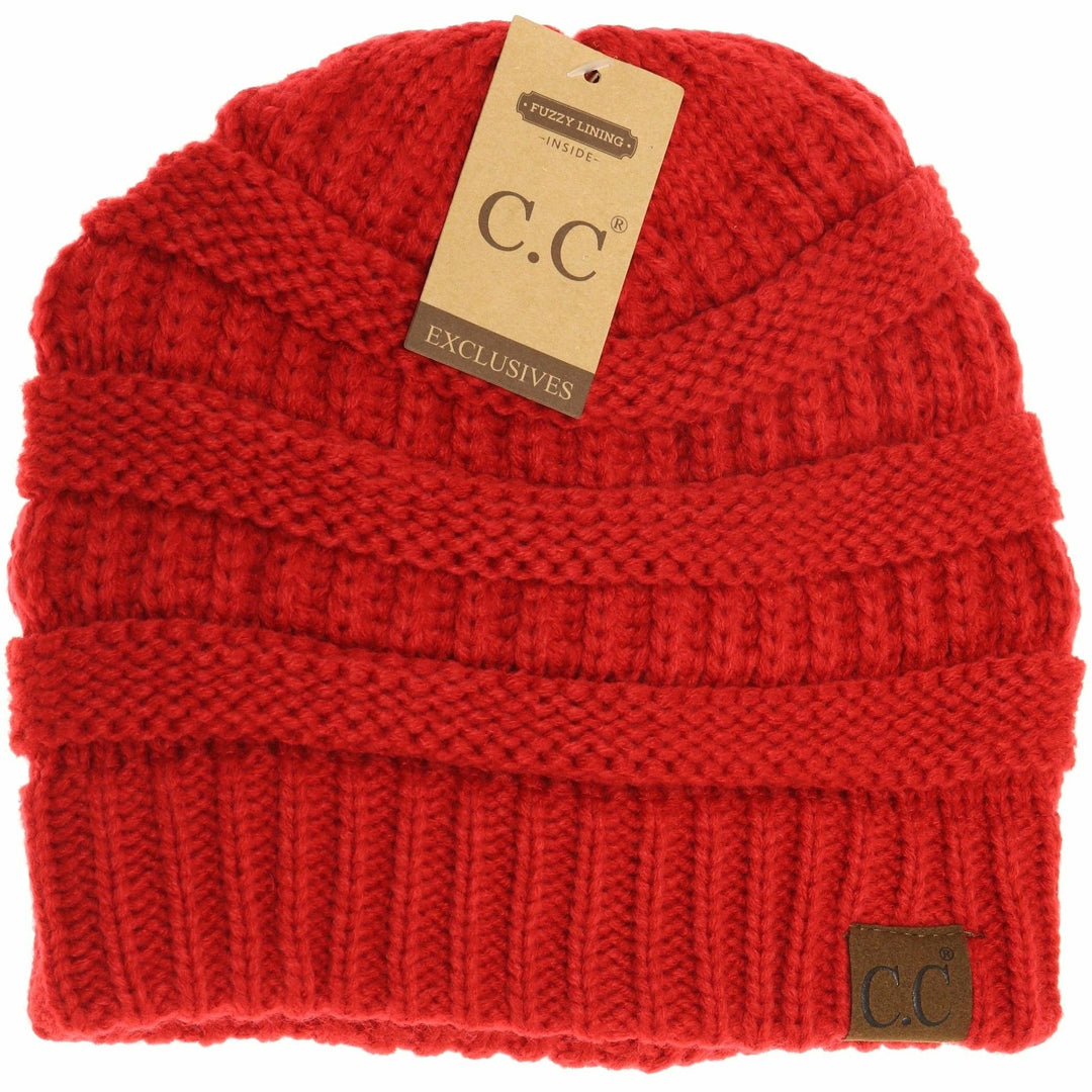 C.C Beanie Fuzzy Lined Cc Beanie Hat25