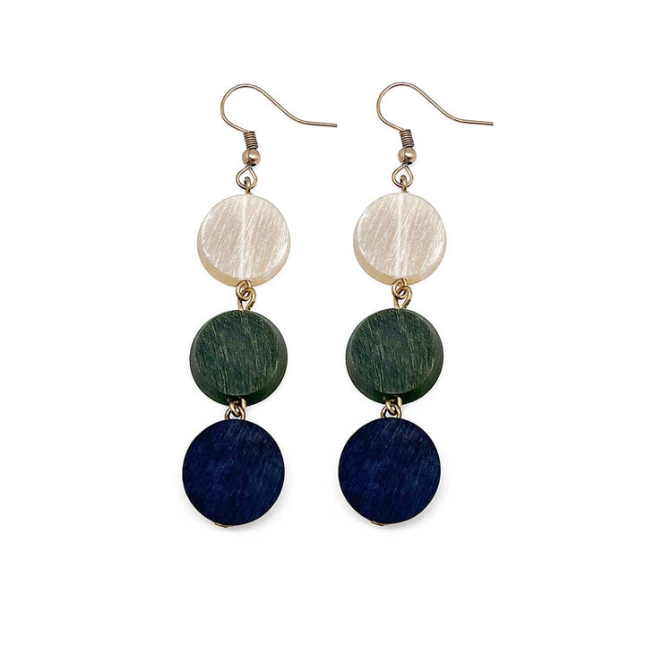 Anju Omala Misty Greens Earrings Small Circles