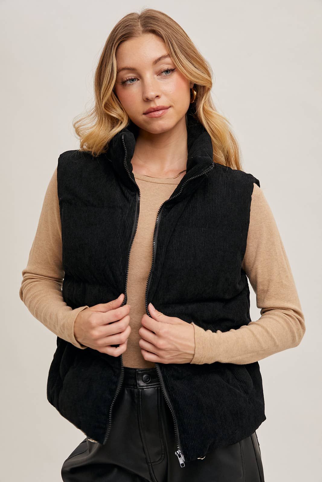 Bluivy Corduroy Quilted Puffer Vest