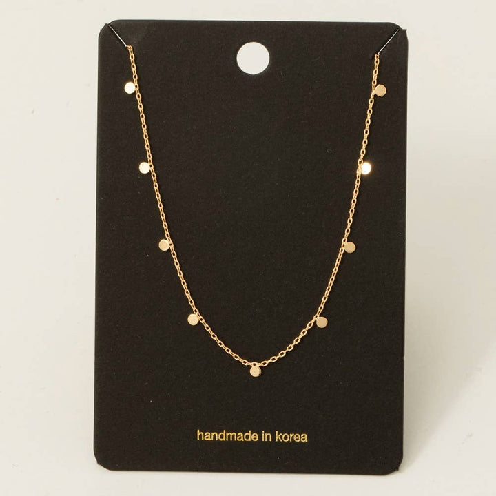 Mini Disc Drop Necklace