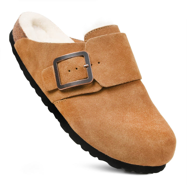 Aerothotic - Aerothotic Atlas Fur Clogs tan