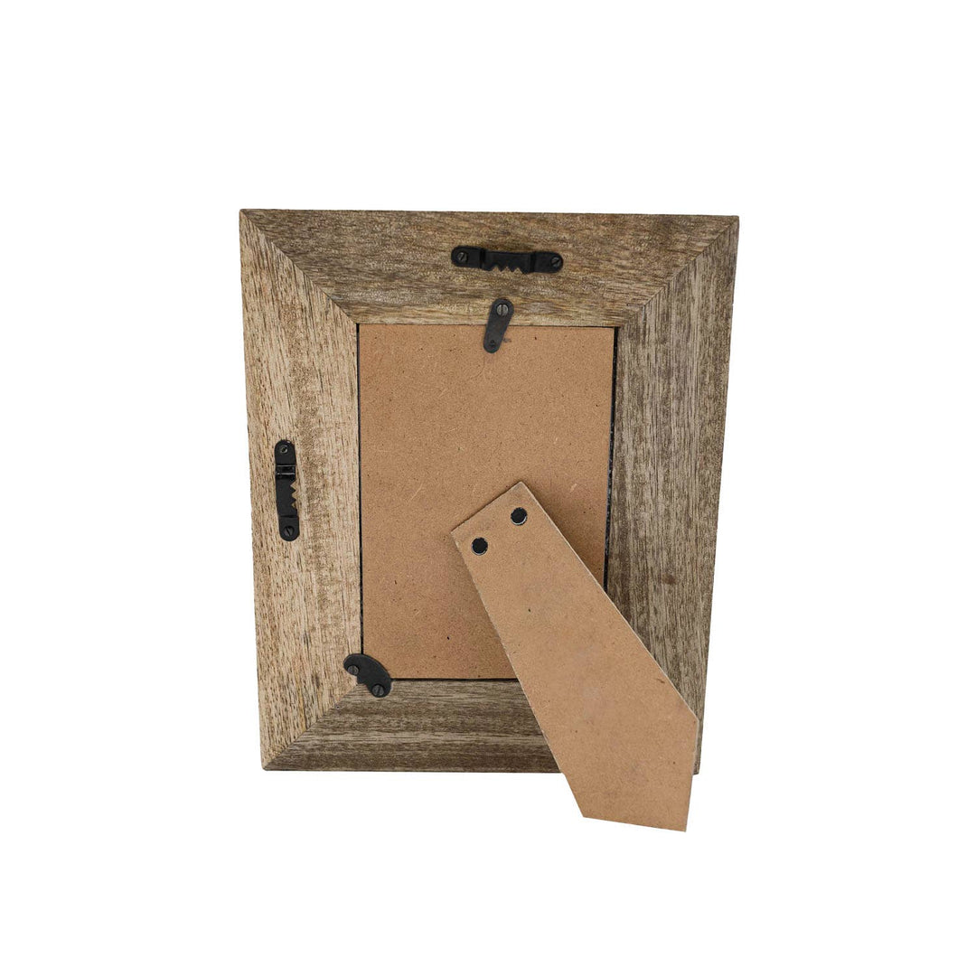 Foreside Home &amp; Garden - 4x6 Photo Sylvie Damask Picture Frame Wood Blue