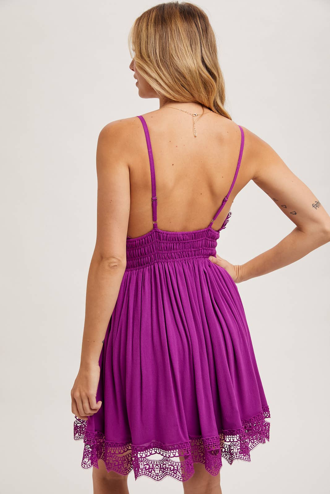 Strappy Crochet Mini Beach Dress Sleeveless – Shop Emma's