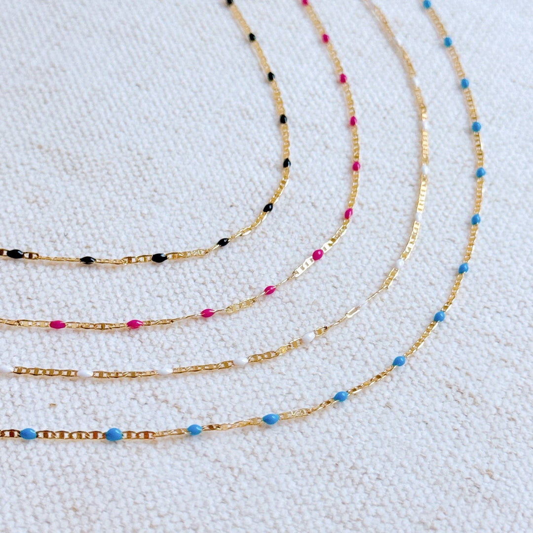 Ellison+Young - Color Pop Enamel Chain Necklace 1