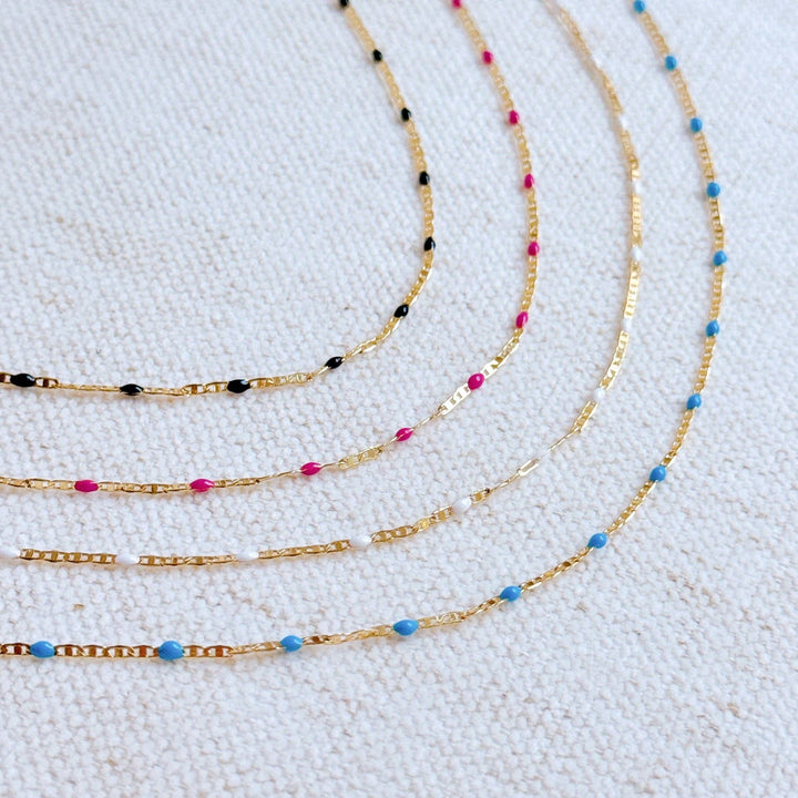 Ellison+Young - Color Pop Enamel Chain Necklace 1