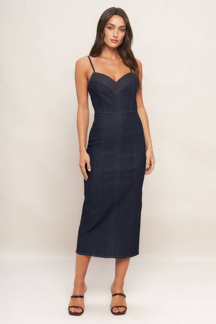 Denim Midi Dress 
