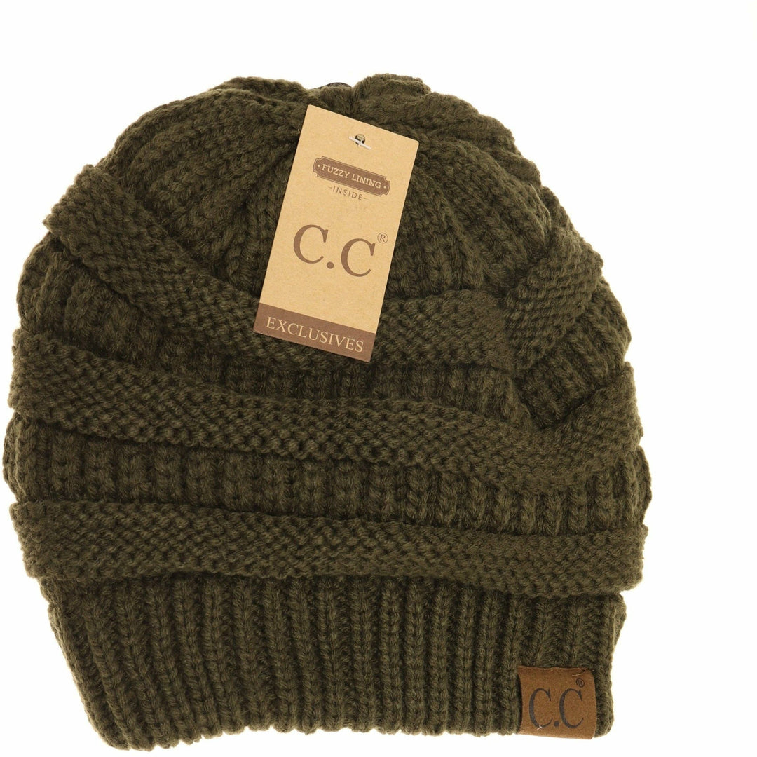 C.C Beanie Fuzzy Lined Cc Beanie Hat25