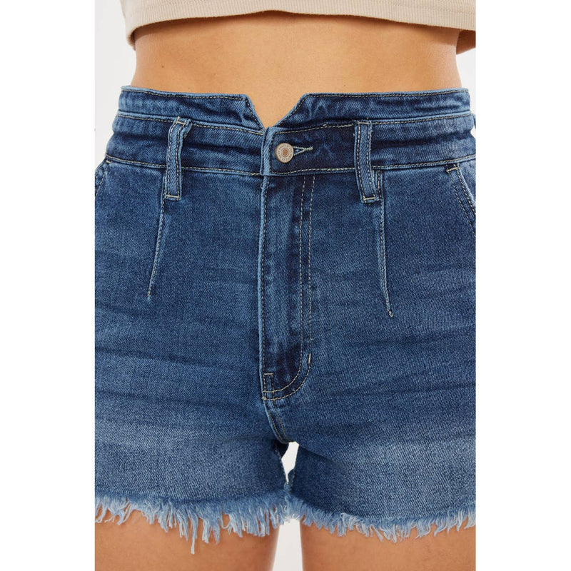 Kan Can Frayed Hem Jean Shorts