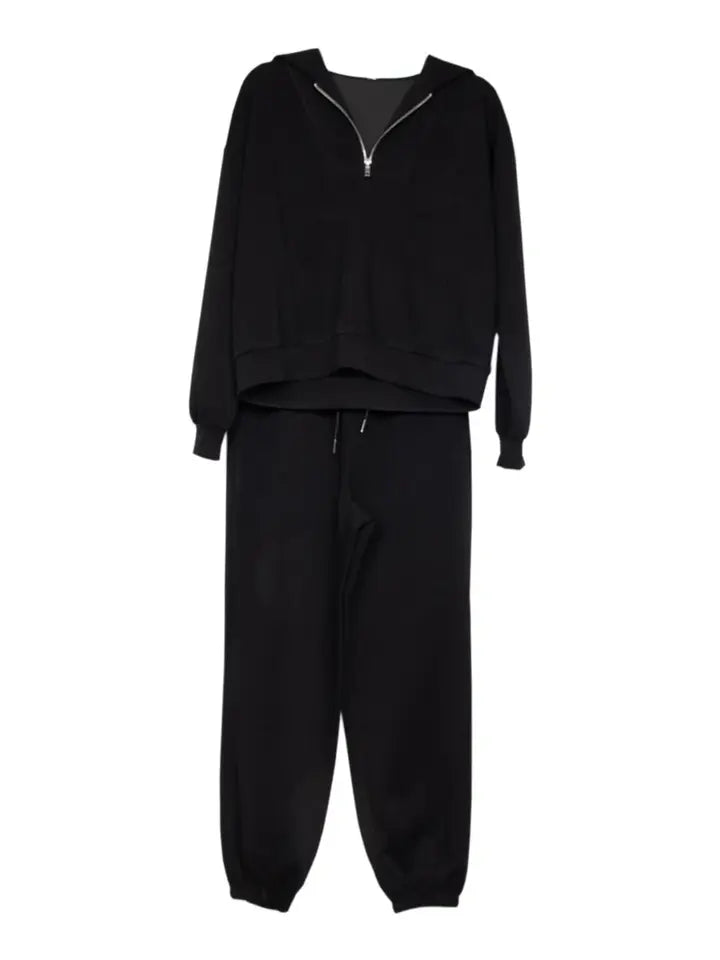 Katydid Black Scuba Athletic Sweater and Pants Set2
