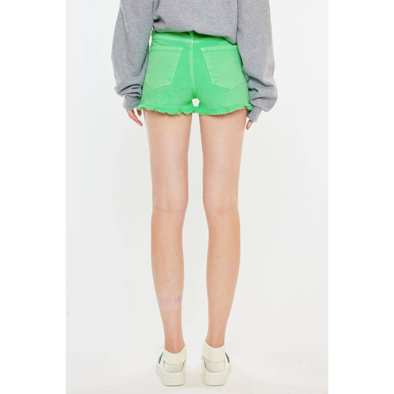 Kan Can Neon Green Jean Shorts