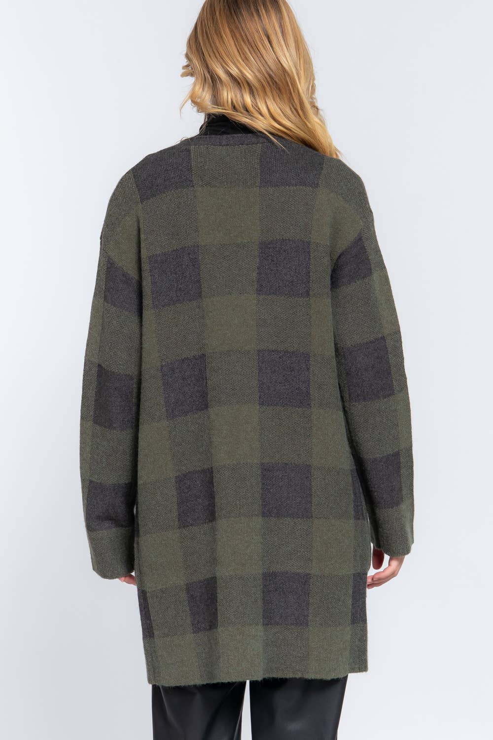 Jacquard Sweater Cardigan Olive 1