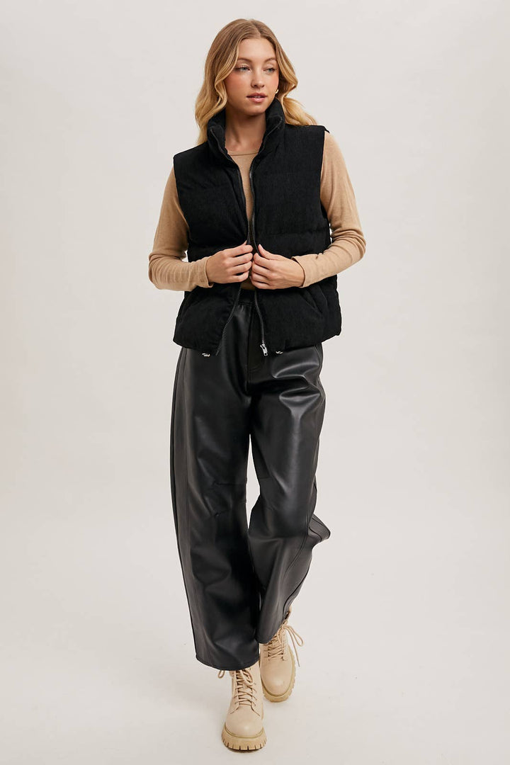Bluivy Corduroy Quilted Puffer Vest