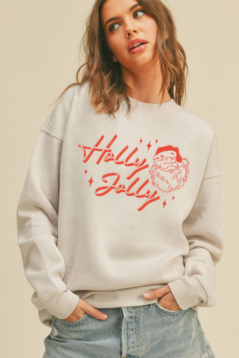 Holly Jolly Santa Graphic Sweatshirt