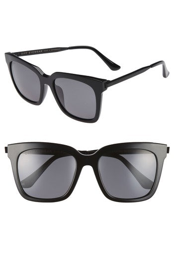 Women's DIFF EYEWEAR Bella Sunglasses Black/Grey 1