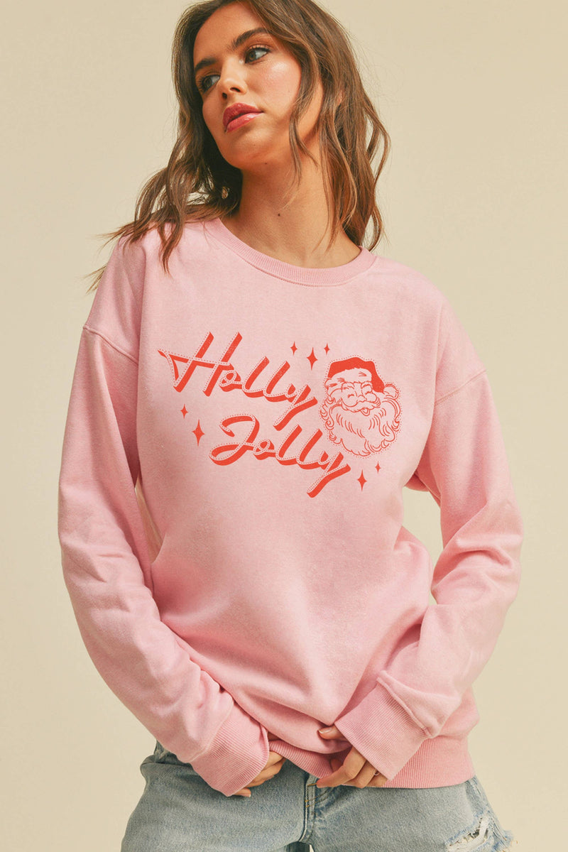 Holly Jolly Santa Graphic Sweatshirt