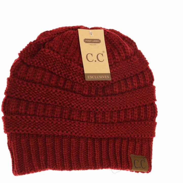 C.C Beanie Fuzzy Lined Cc Beanie Hat25