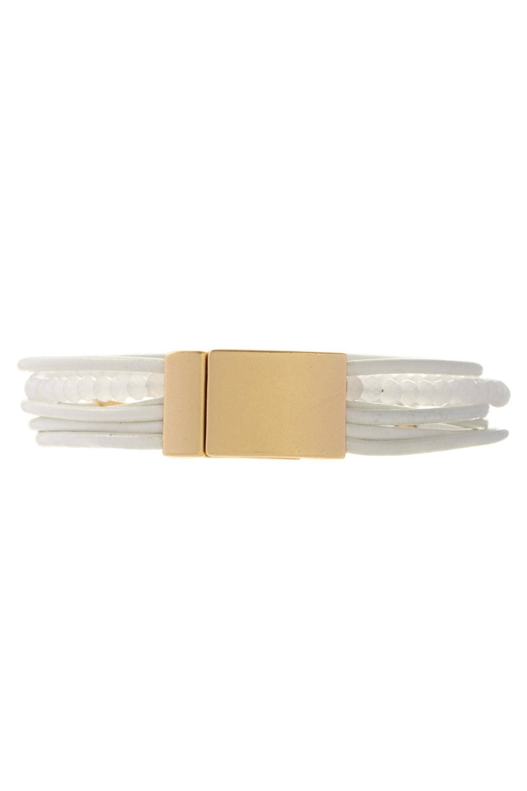 SAACHI - Leather Golden Arrow Bracelet