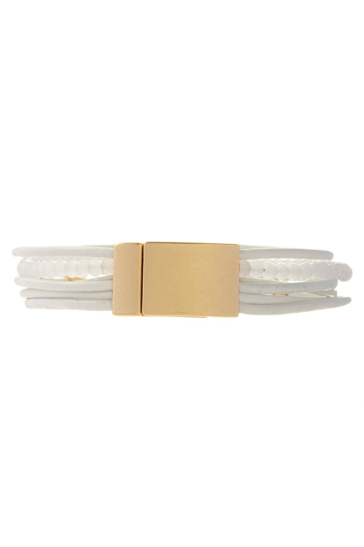 SAACHI - Leather Golden Arrow Bracelet