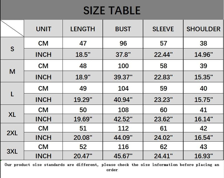 NINEXIS Solid Color Lapel Oblique Zipper Short Jacket chart