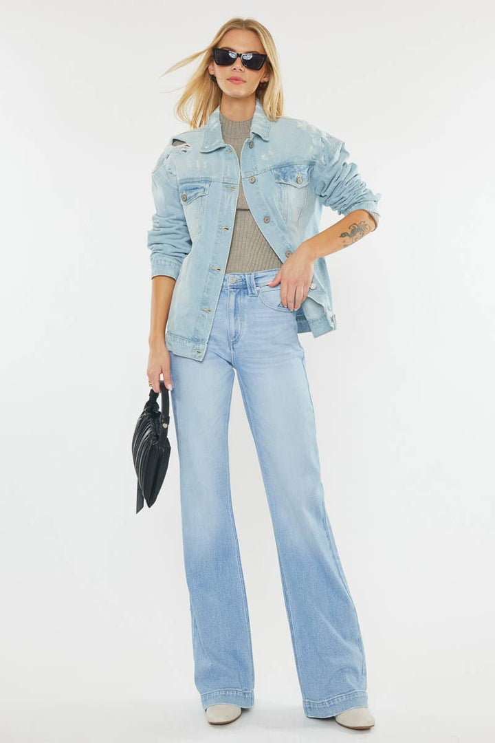 Kan Can Wide Leg Stretch Denim Jeans