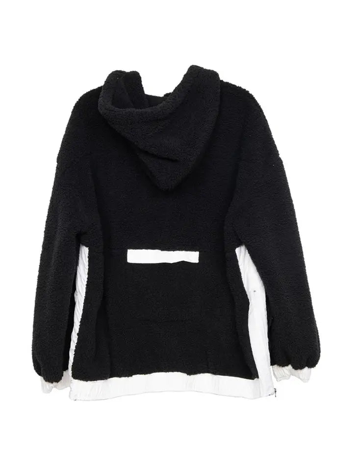 Katydid Black Sherpa Fleece Pullover3