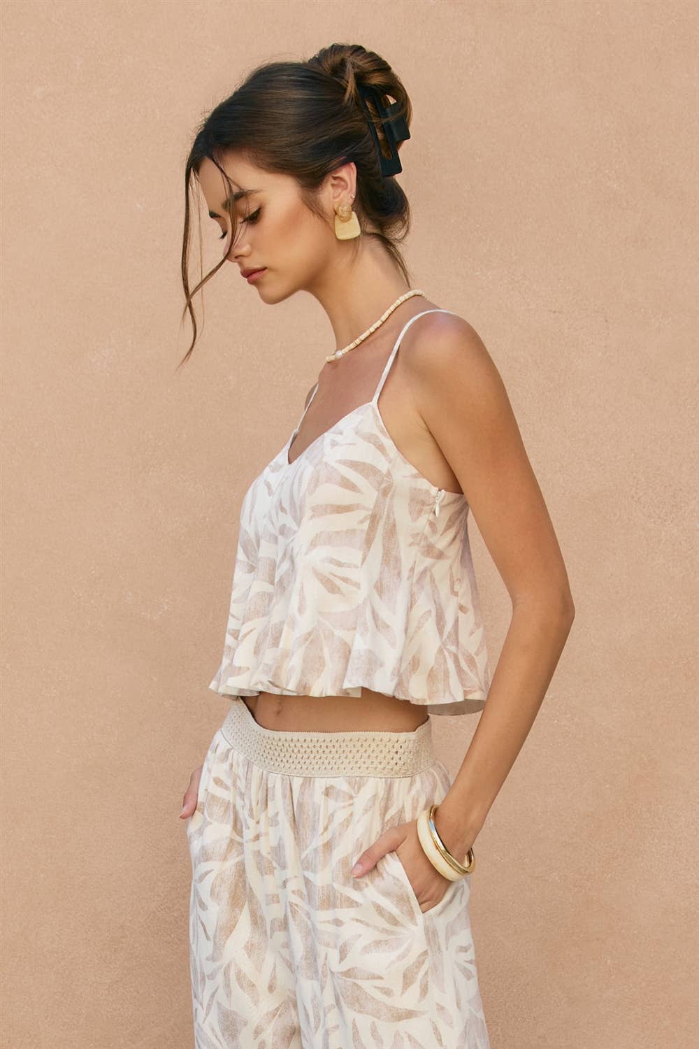 Dress Forum - Driftwood Dreams Sleeveless Flared Top in Seashore side